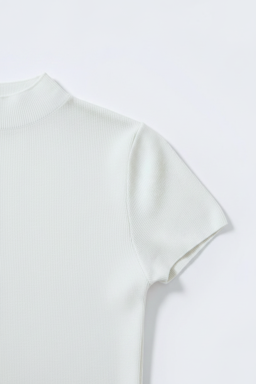 Women White Knitted Top