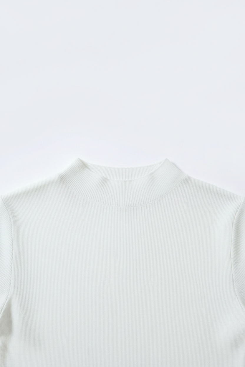 Women White Knitted Top