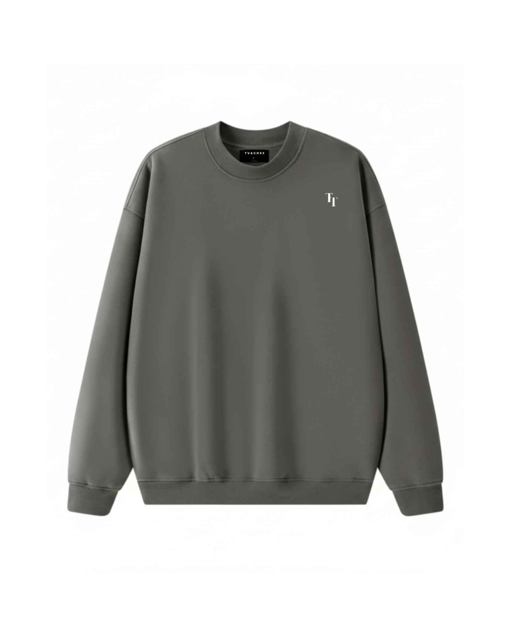 Heavy Oversized Fleece Embroidered Sweatshirt