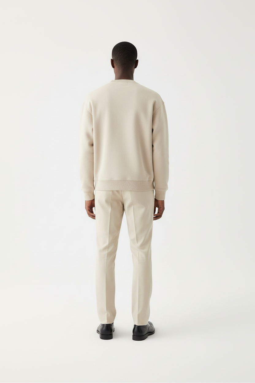 Heavy Oversized Fleece Embroidered Sweatshirt