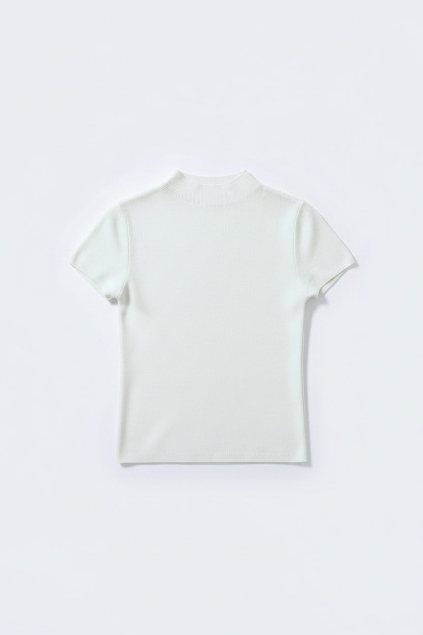 Women White Knitted Top
